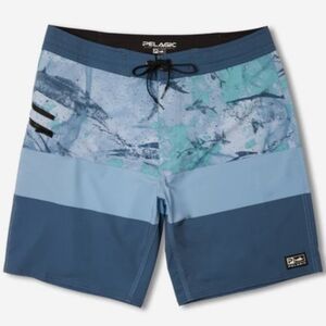 Pelagic Strike Men's Blue Swim Board Shorts Size 40